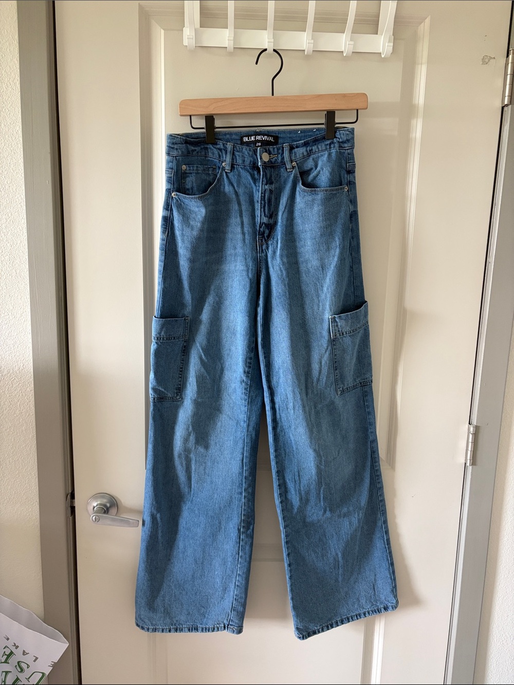 Blue Revival Women's Blue Wide-Leg Carpenter Jeans